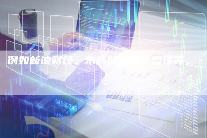 例如新浪财经、东方财富网、雪球等。