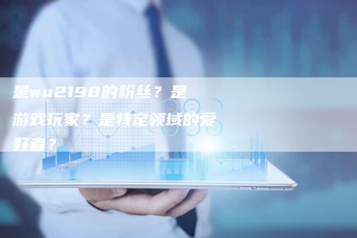 是wu2198的粉丝？是游戏玩家？是特定领域的爱好者？