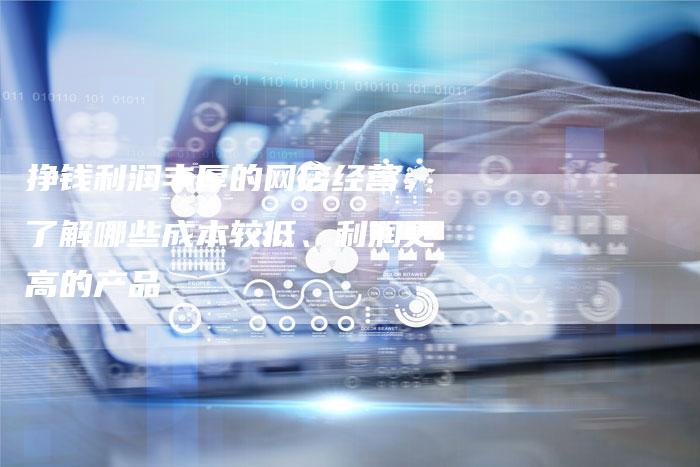挣钱利润丰厚的网店经营：了解哪些成本较低、利润更高的产品